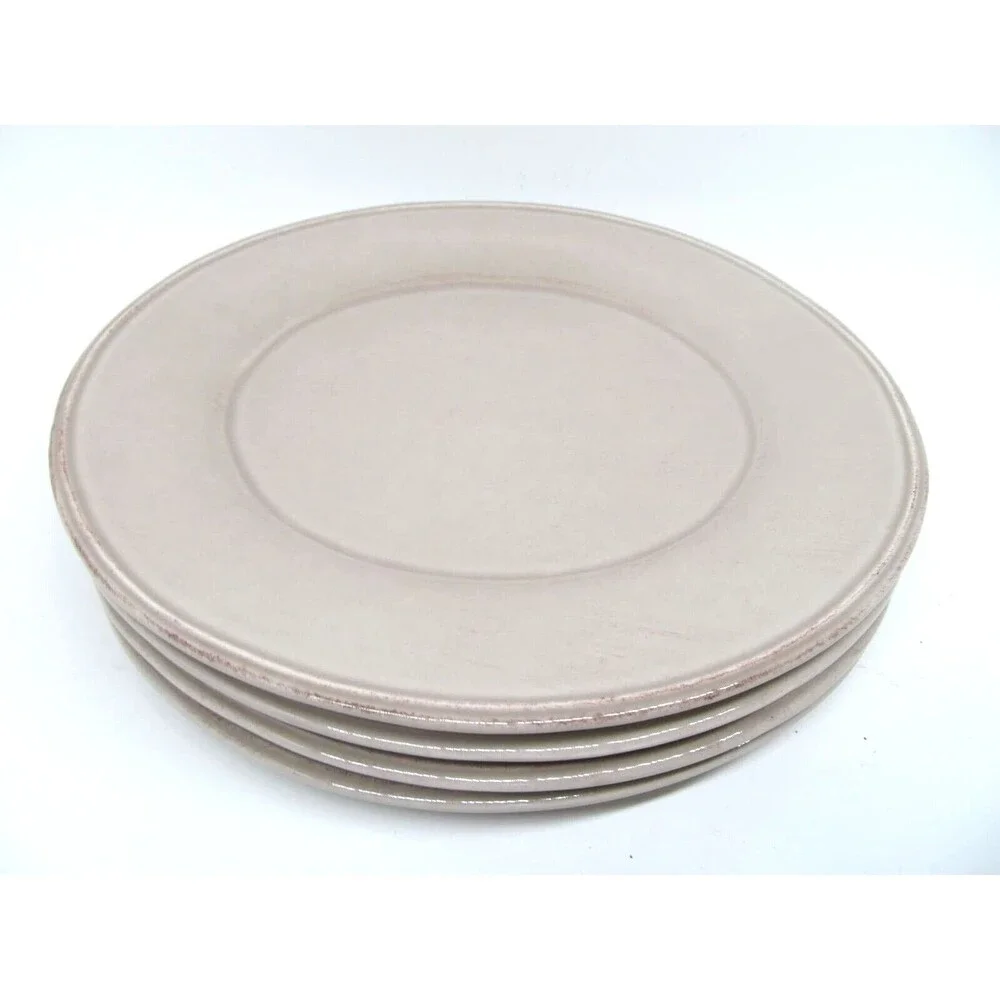 Pottery Barn Addison Oval Taupe Salad Luncheon Plates 9 3/4